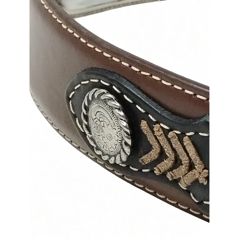 Vintage Nocona Belt Co. Western Leather Belt 38 Western Leather Belt Cowboy